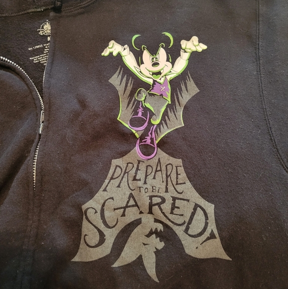 DISNEY Halloween 2019 Black Hooded Zip Up Size M - Picture 10 of 11